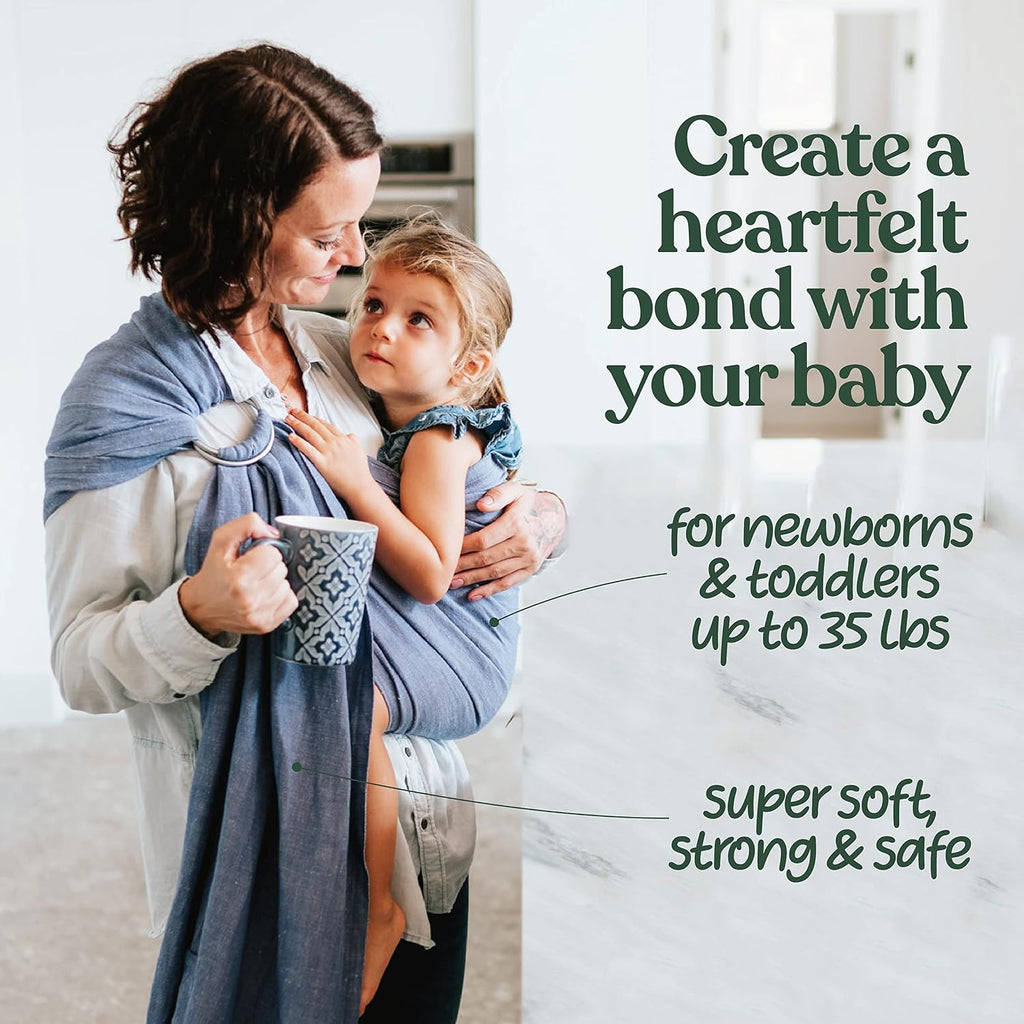 Luxury Ring Sling Baby Carrier, Soft Linen Blend Baby Sling, Baby Wrap, Wear Your Little One Close to Your Heart