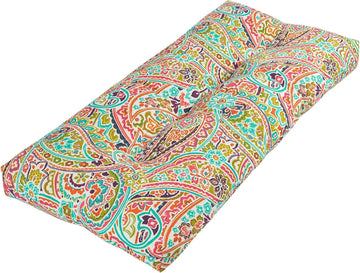 Outdoor Bench Cushion 48x18Inch, Long Seat Pads-Melora Paisley | Non-Slip Patio Bench Cushion, Water Resistant