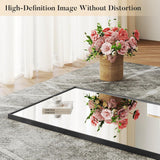 Wall-Mounted Full Length Mirror 25"x 71" , Full Body Floor Mirror with Stand, Hanging or Leaning for Wall, Black
