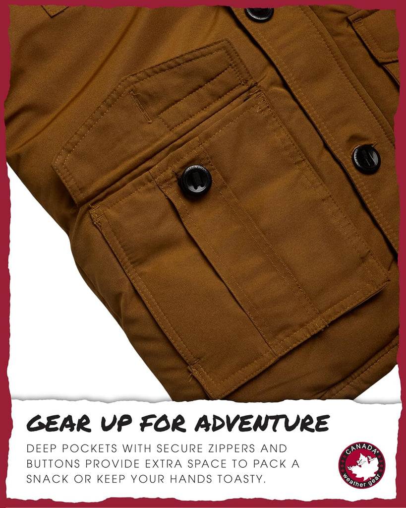 Boy Winter Coat - Heavyweight Water and Wind Resistant Boys Winter Parka Jacket Ski Insulated Outerwear