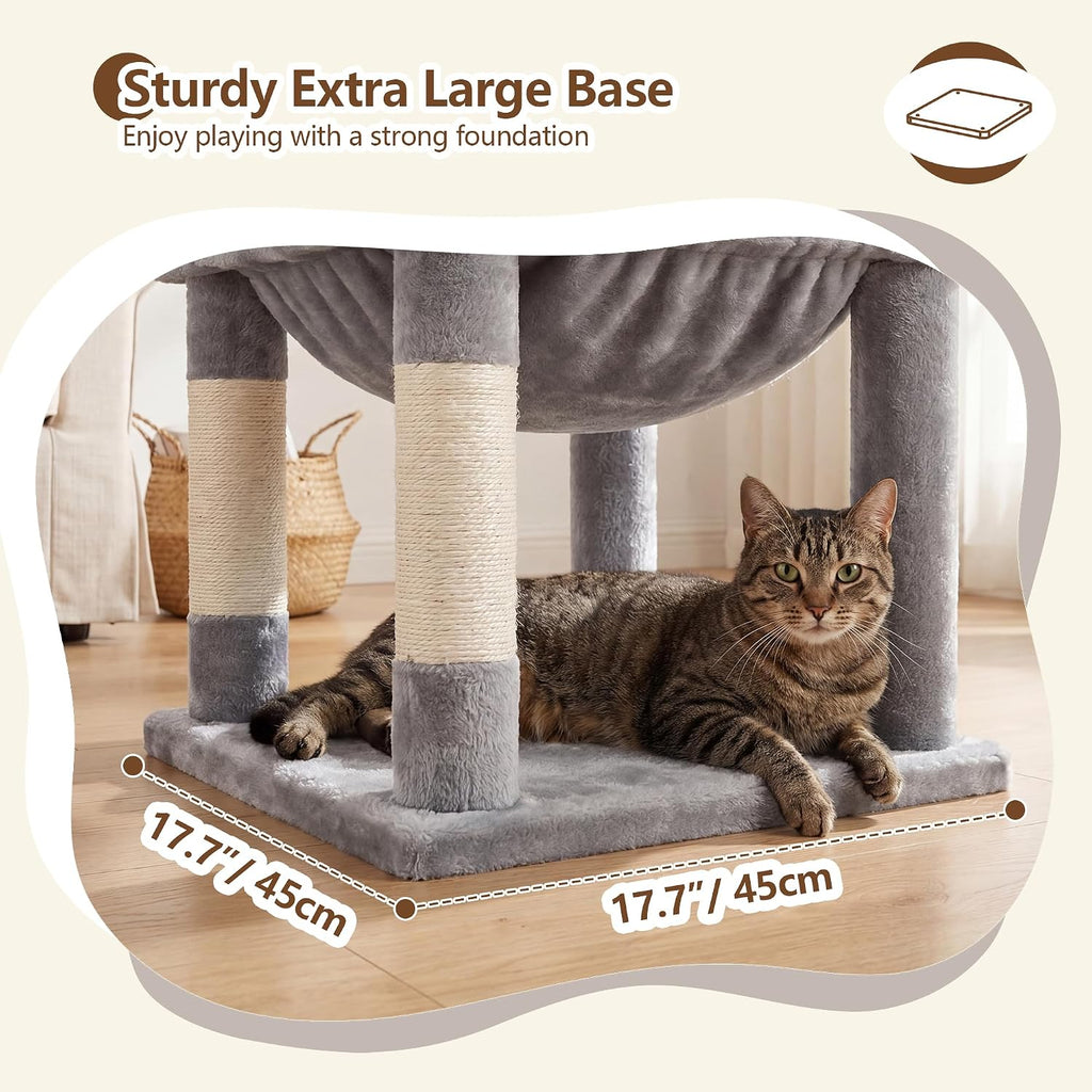 53.1" Corner Cat Tree for Large Cats - Interactive Play