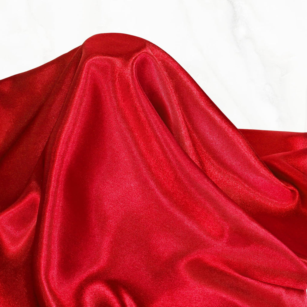 Red Satin Fabric by The Yard, 60 Inch Wide 1 Yard for Crafts