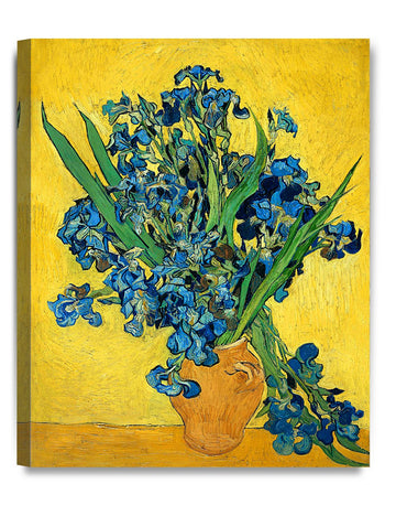 Irises Vase Flower, Vincent Reproduction. Giclee Canvas Prints Wall Art Decor 20x16