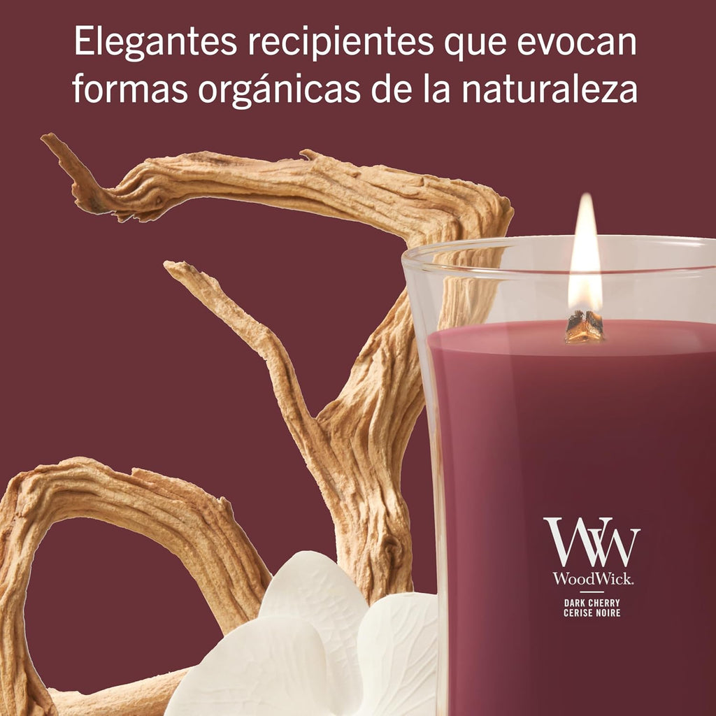 WoodWick Scented Candle | Large Hourglass Candle | Dark Cherry | Perfect Gifts for Women