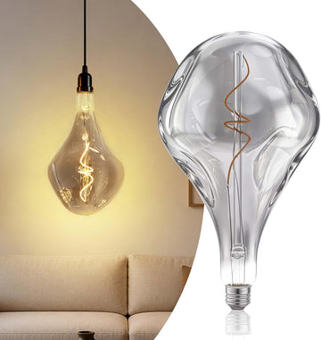 Dimmable Oversized LED Edison Bulb 40 Watt Equivalent, Smoke Grey
