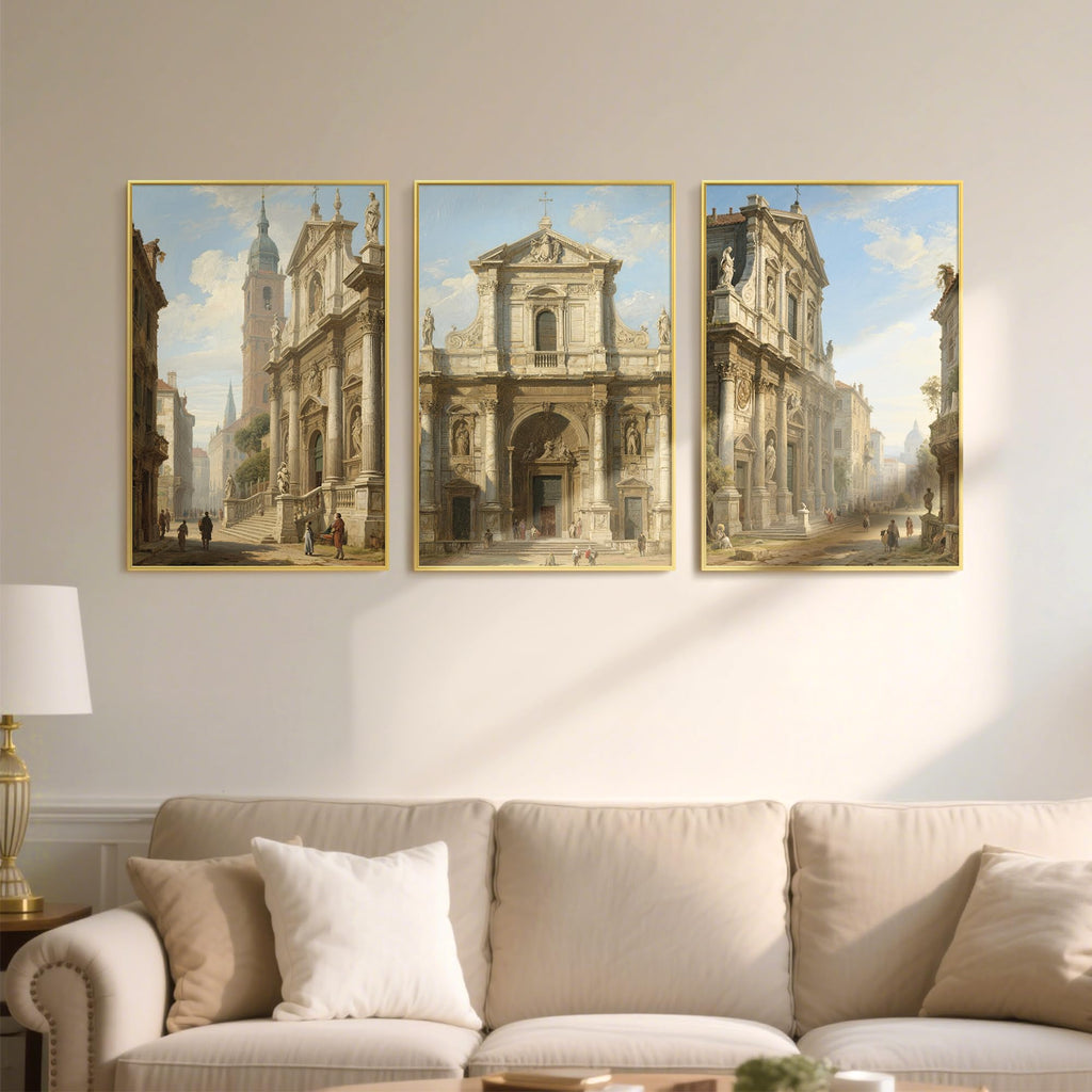 24x36 Poster Frame, Easy Slide-In Assembly, Gold, 3 Pack