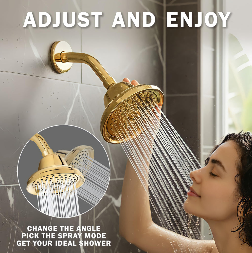 Massage Shower Head With Mist - 2.5 GPM - Polished Brass