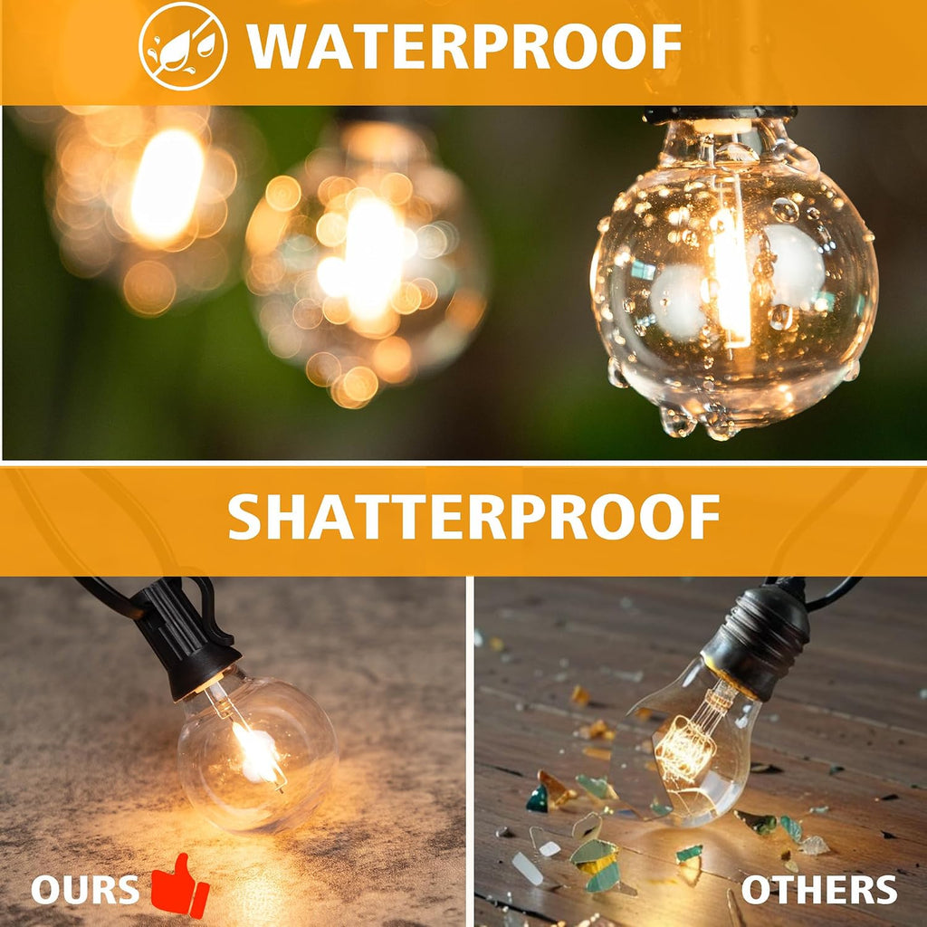 G40 LED Solar Replacement Bulbs,1W Equal to 5W,DC 3V E12 Screw Base Bulb