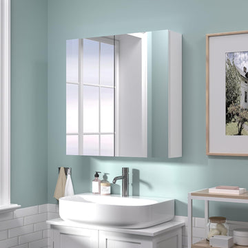 24x24 inch Bathroom Wall Cabinet, Saver Storage Cabinet, Medicine Cabinet with 2 Door and Adjustable Shelves