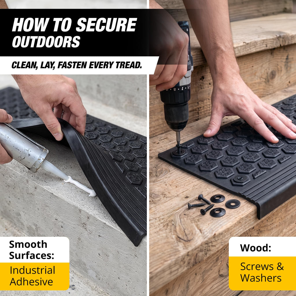Rubber Outdoor " 4-Pack - Heavy-Duty Non-Slip Rubber