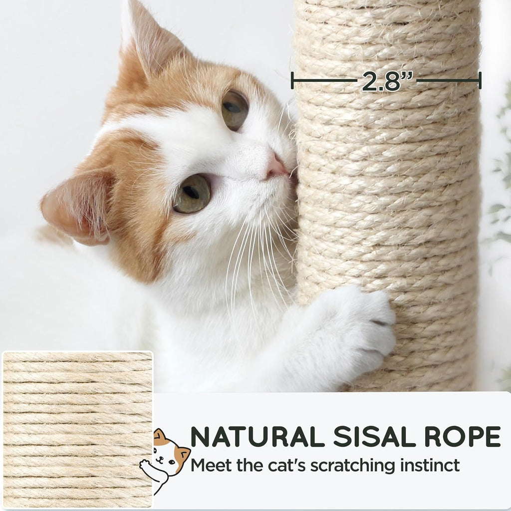 63in Sturdy Large Cat Tree for Indoor Heavy Cats, Tall Tower