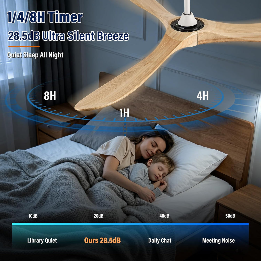 Inspired Maverick Style 60" wood ceiling fan, White