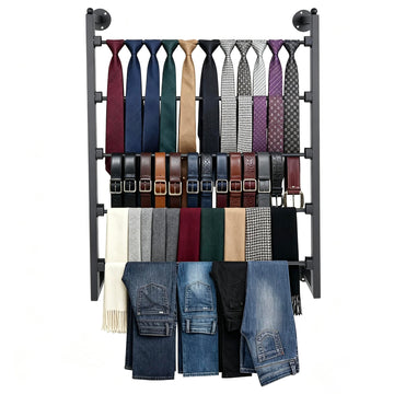 5 Tier Scarf Display Rack Tie Hijab Hanger Ribbon Organiz Wrap Paper Holder