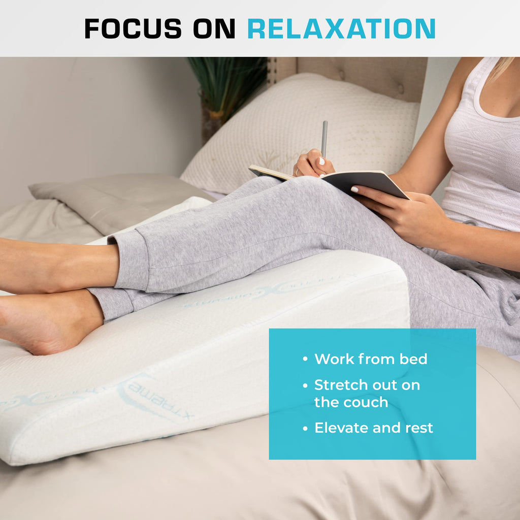 Wedge Pillow Headboard | 7 Inch Bed Wedge Pillow Cushion for Sleeping, Reading, and Lounging | Multi-Use Support for