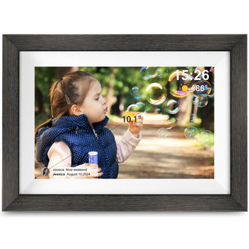 Frameo Digital Photo Frame, 10.1 Inch WiFi Smart Digital Picture Frame with HD IPS Touch Screen, Auto-Rotate, Send