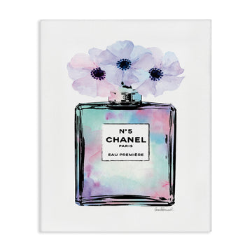 Purple Flower Glam Perfume, 16 x 20 Inch Canvas Wall Art