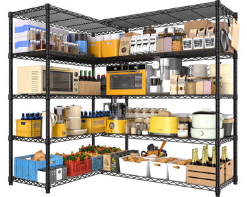 Heavy Duty Shelving Corner Shelves Pantry Shelving l Shaped Shelf