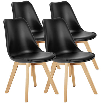 Dining Chairs Set of 4, PU Leather Accent Chairs