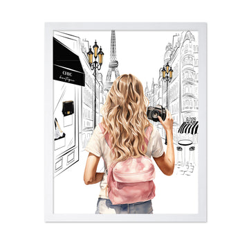 Master Fashion Poster - Lady With A Camera Print - Trendy - Paris - Modern - Gift for Women & Fashionista - Glamour