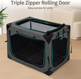 Dog Crates - 36 Inch Collapsible Soft Dog Crate, 3-Door Foldable Soft Kennel for Large Dogs