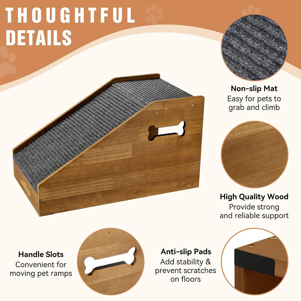 Dog Ramp for Small Dogs with Non-Slip Cover&Pads, Easy up and Down