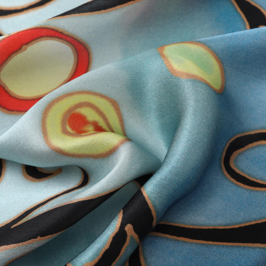 Long Charmeuse Silk Scarf Classic Art Print (Tree of Life by Gustav Klimt)