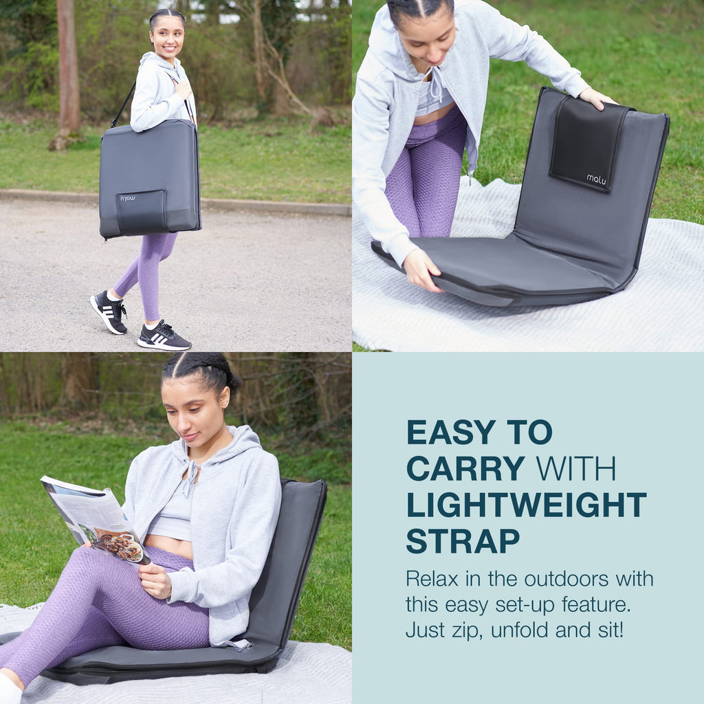 Floor Chair Padded w/Back Support - Japanese Chair Meditation Cushion