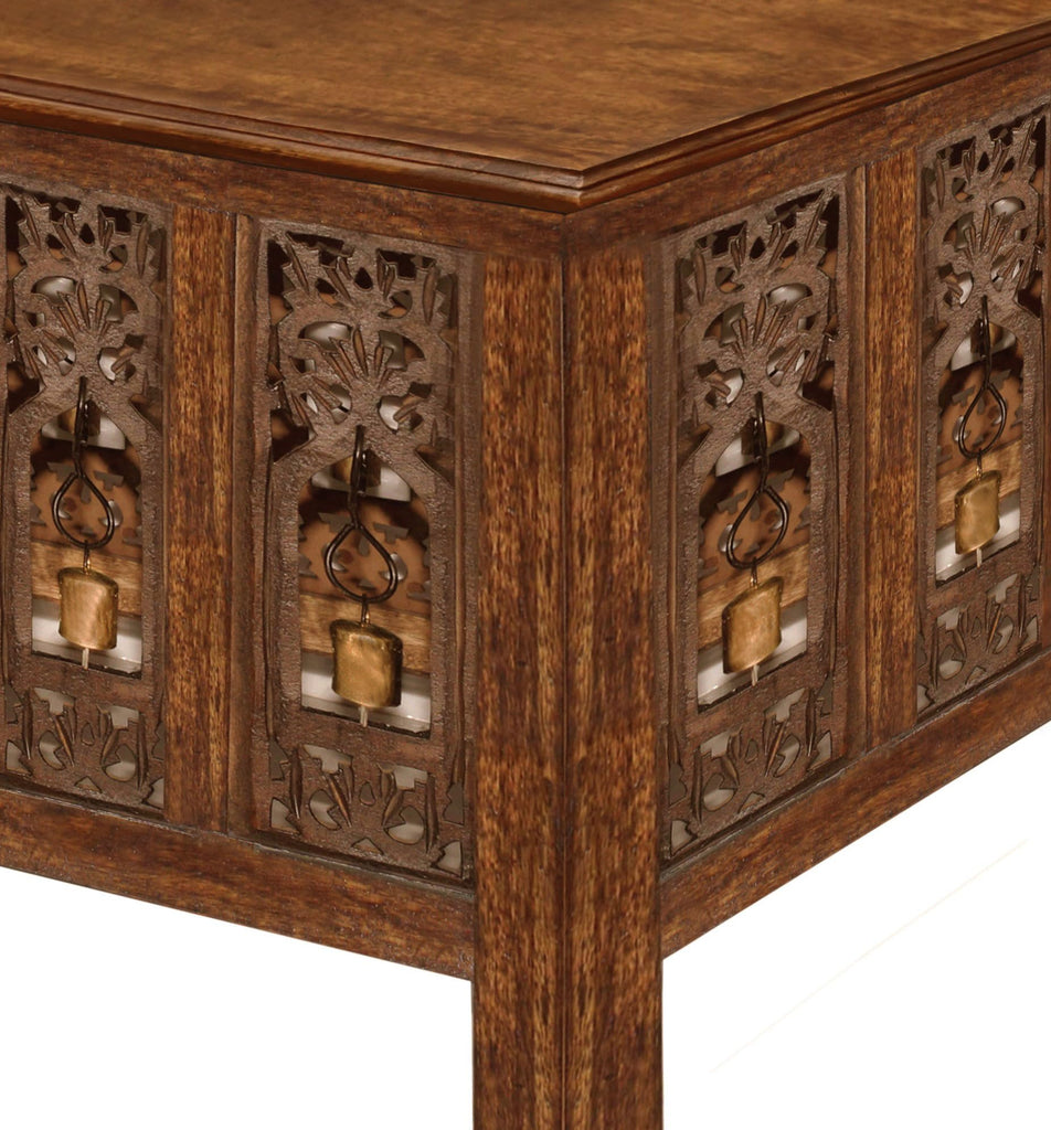 Solid Wood Coffee Table - Hand Carved Decorative Center Table
