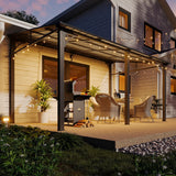 10' x 14' Lean to Gazebo, Upgraded Hardtop Outdoor Pergola w - Image 8