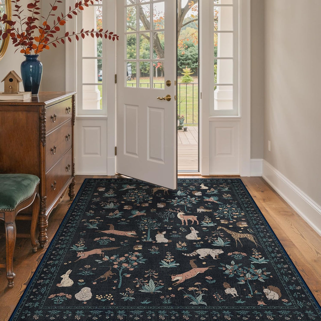 5X7 Area Rug, Washable Animal Non Slip
