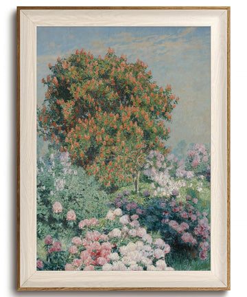 Framed Vintage Flowers Wall Art Monet Botanical Wall Decor 12x16in