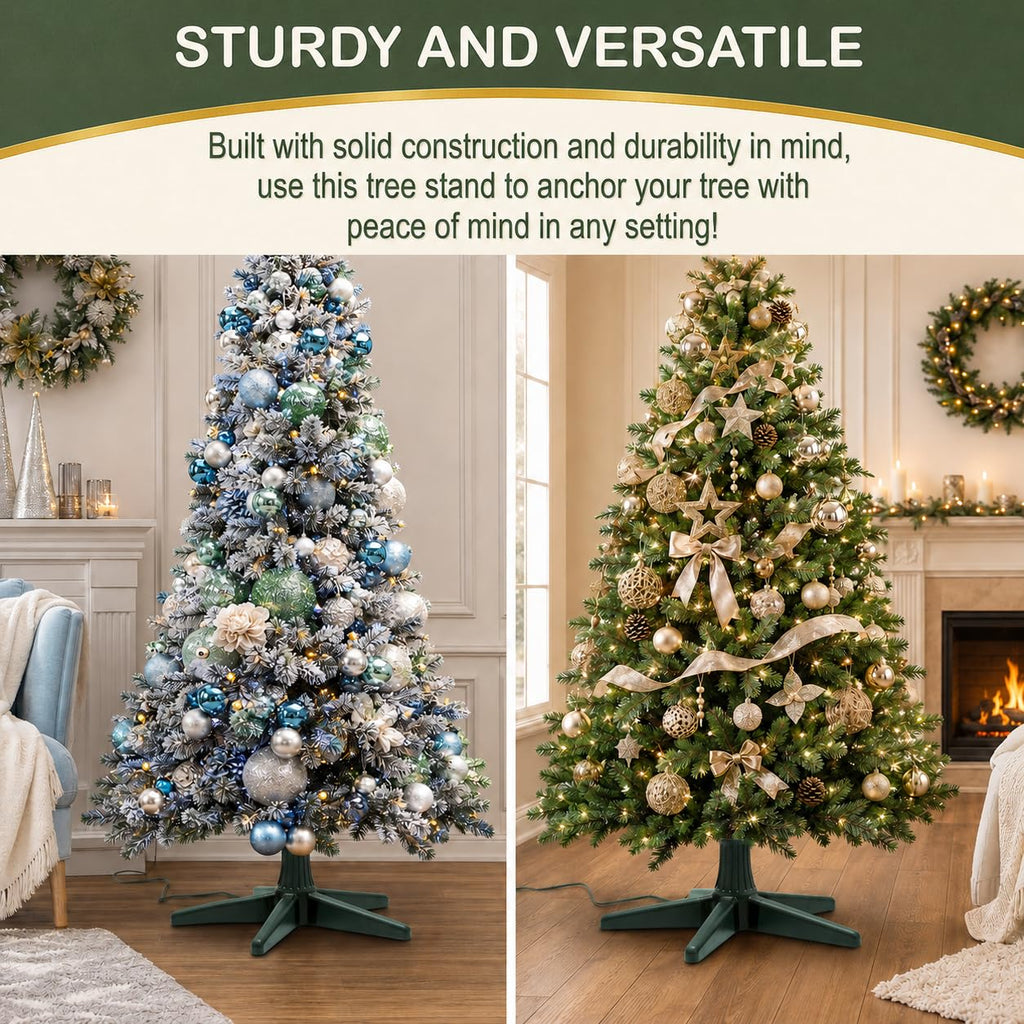 Rotating Christmas Tree Stand with Remote, 360 Spin (Green)
