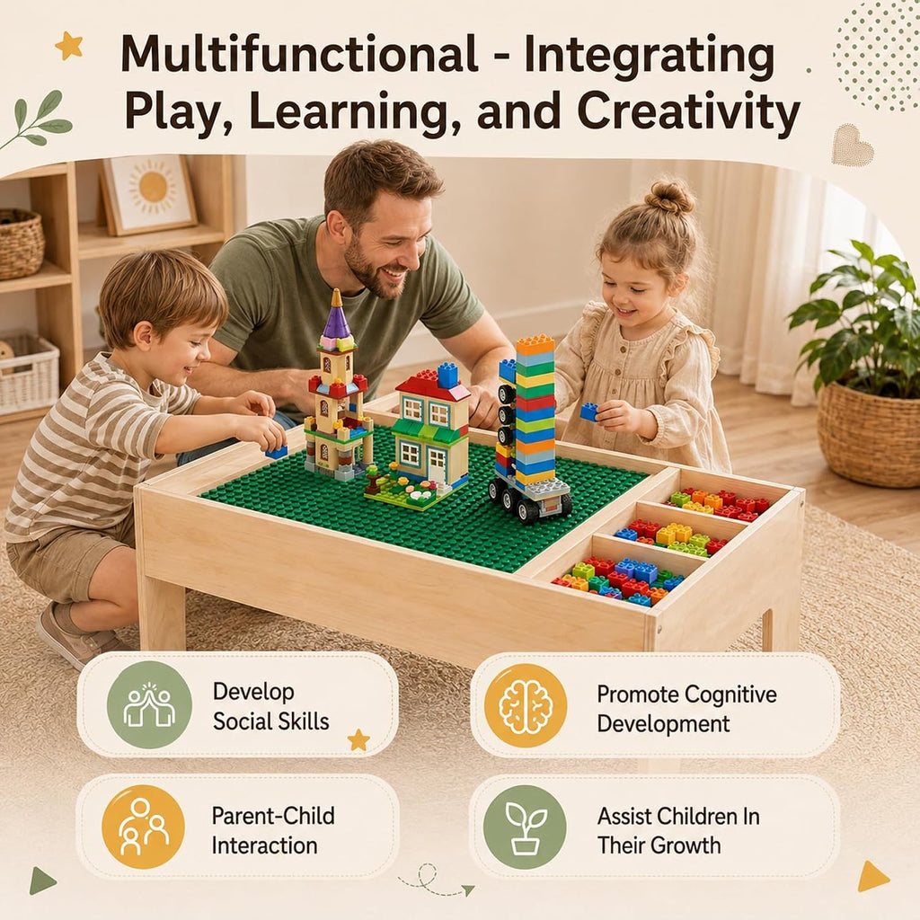 Light Table for Kids, in-1 Activity Table with Storage & LED Light