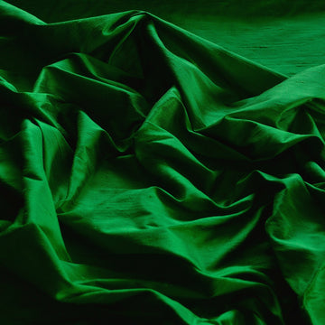 54" Wide - Emerald Green Dupioni Silk, 100% Silk Fabric, by The Yard