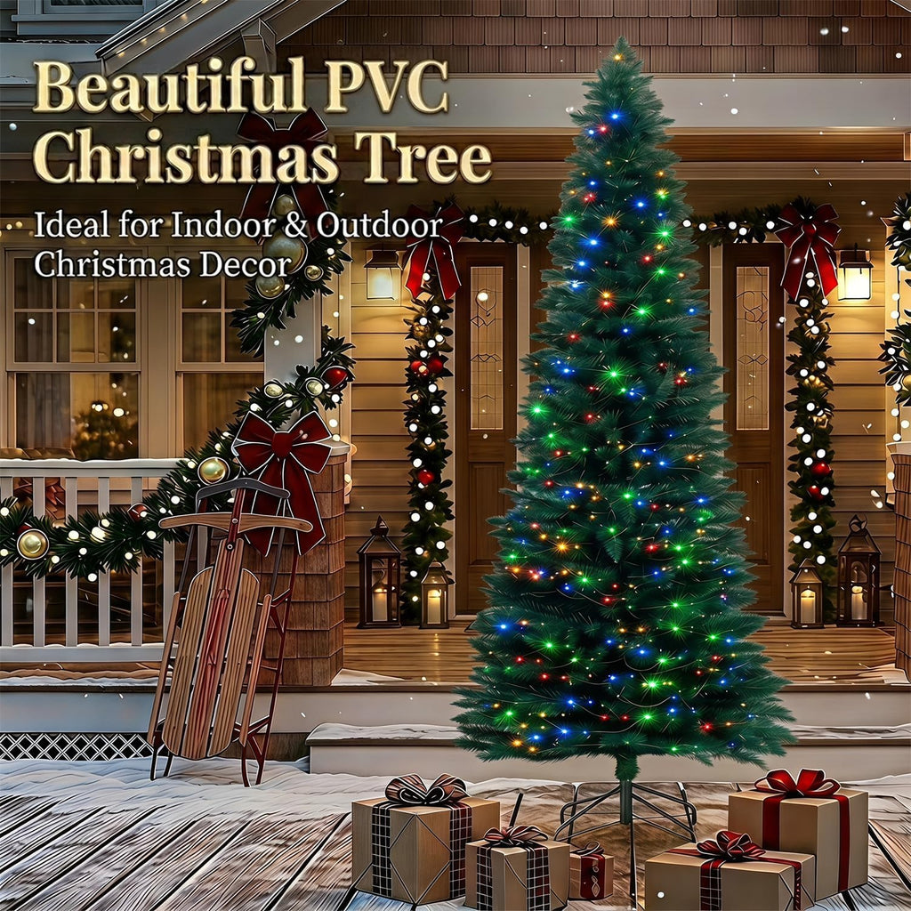 Christmas Tree with Light,Artificial Pencil Xmas Tree for Xmas Decor