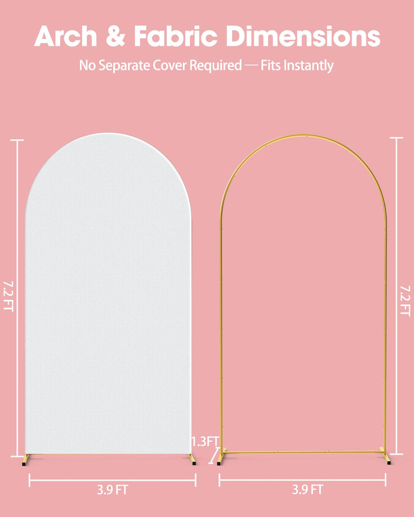 And Cover Set, Metal, 7.2 ft, White