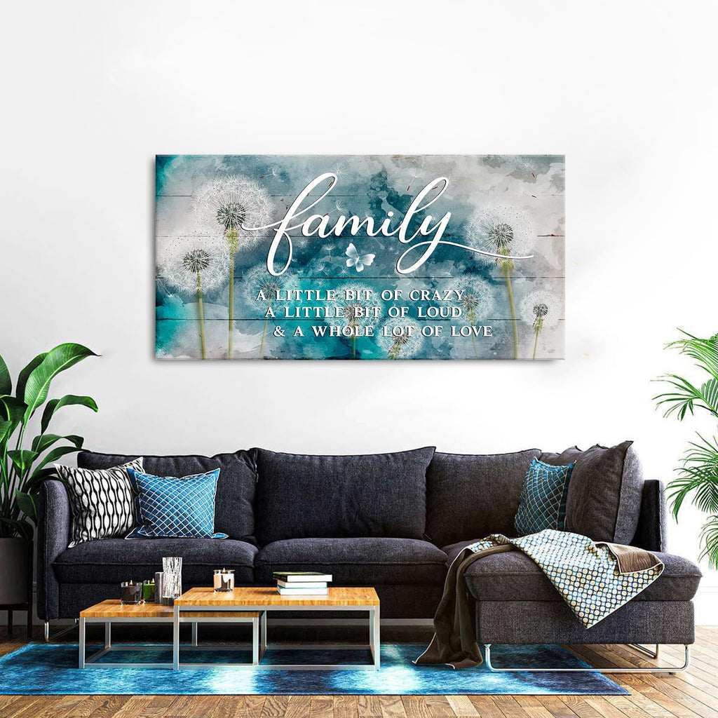 Inspirational Family Wall Art Farmhouse Home Decor Dandelion Botanical Canvas Prints Rustic Family Saying Sign