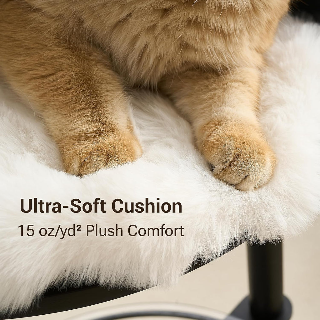 34" Modern Cat Tree Furniture for Indoor Small & Medium Cats, Minimalist Cat Tower with Scratching Posts, Wood