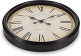 Bernhard Products Large Decorative Wall Clock 20 Inch Silent Non Ticking Battery Operated Quartz Vintage Stylish with