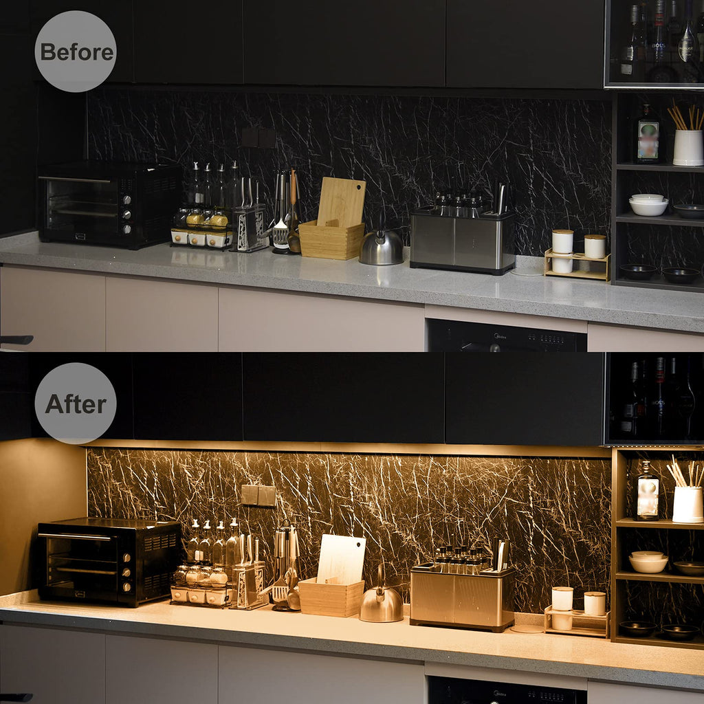 Under Cabinet LED Lights Kit Dimmable by AC in-wall Dimmer.