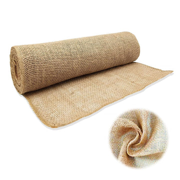 40InX20FT Burlap Rolls Multipurpose Jute Burlap Fabric for Garden Tree Wrap Outdoor Weed Barrier Protection for Plant