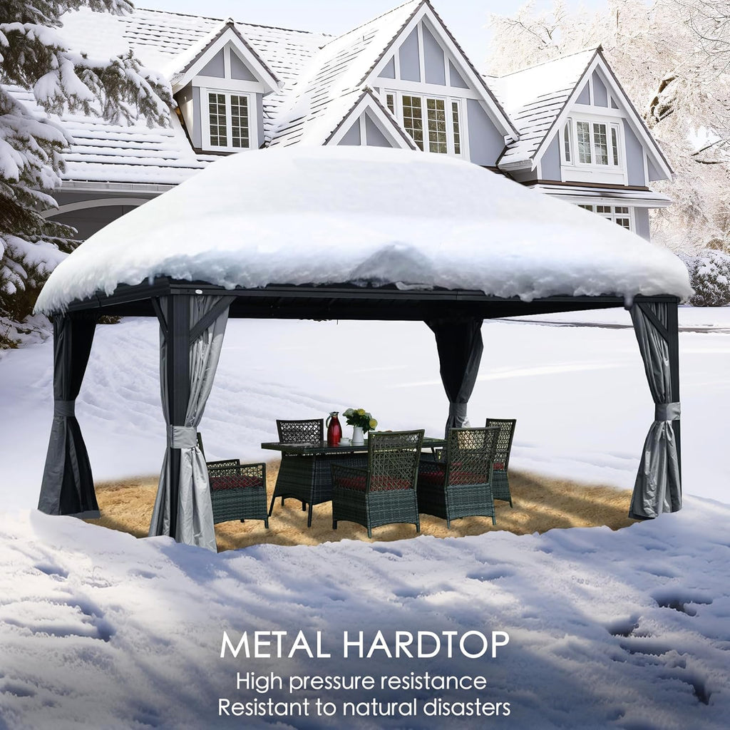 Alexander 12' x 16' Hardtop Gazebo, Aluminum Frame with Galv - Image 7