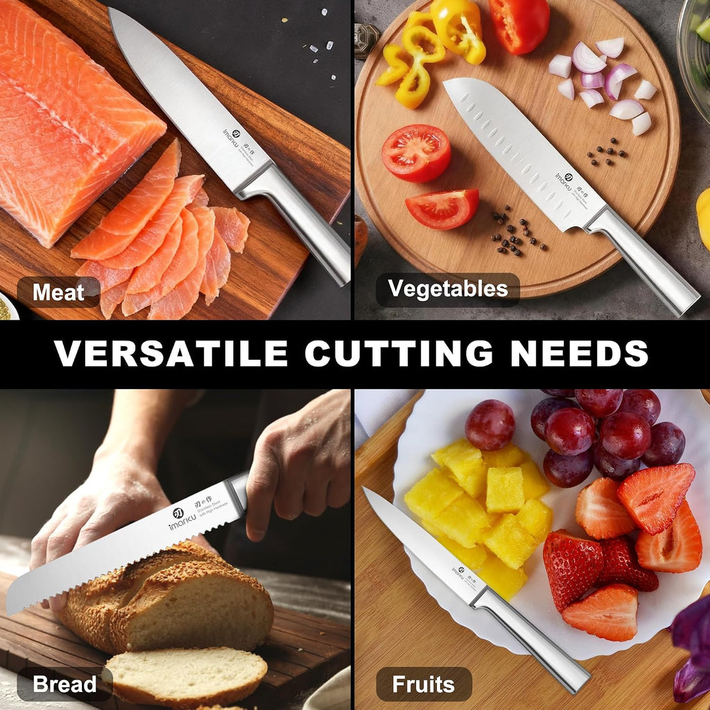 Knife Set - 15PCS Kitchen Knife Set Japanese High Carbon Stainless Steel Knives Set , Dishwasher Safe Ultra Sharp