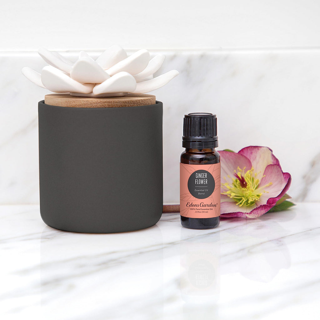 Charcoal Ceramic Bloom Diffuser Essential Oil Passive