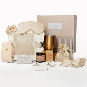 Luxury Gift Basket for Women - Spa Self Care Kit, Hug in a Box, Get Well Soon Package, Thinking of You Gift, Birthday