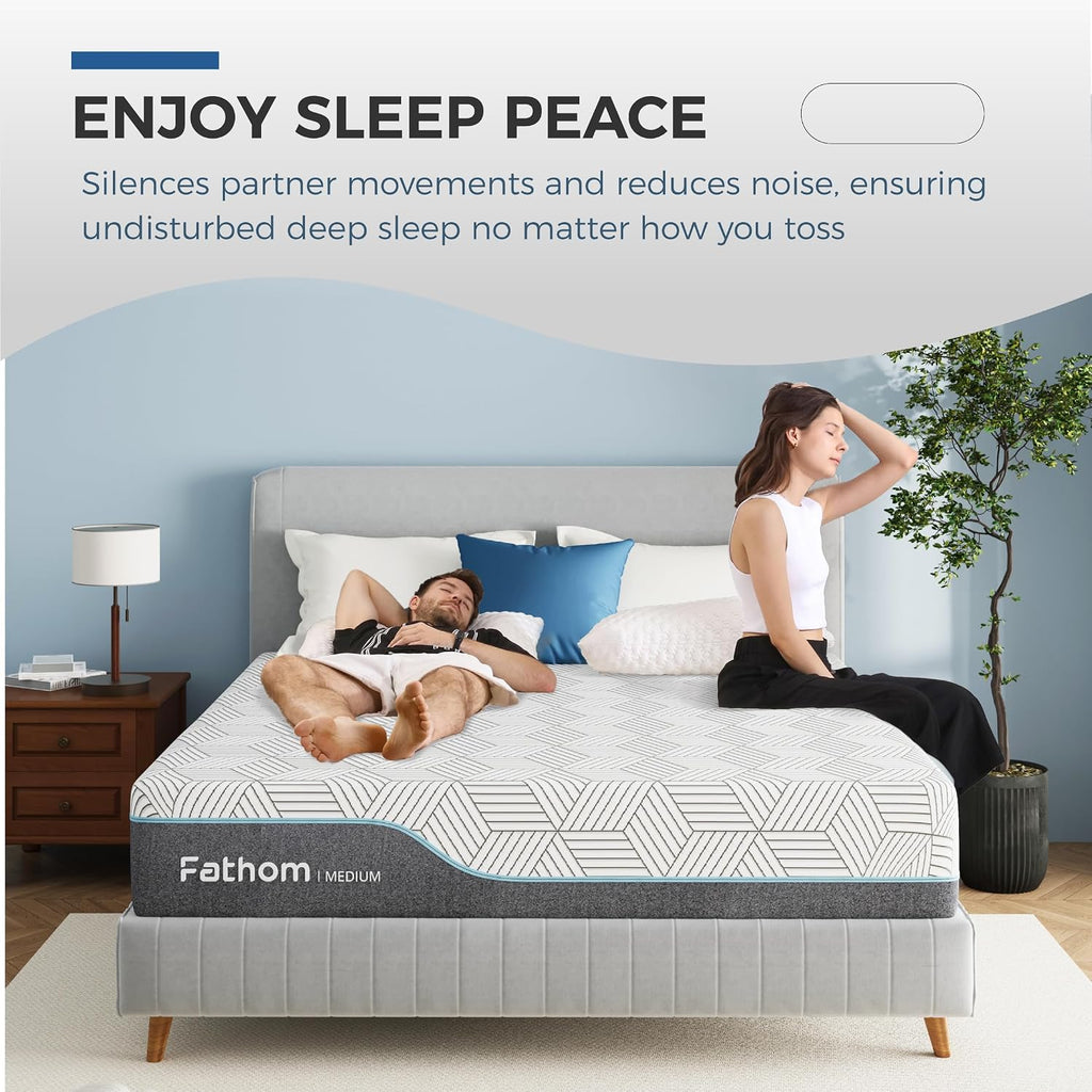 Medium Queen Mattress 10 Inch Memory Foam Mattress Queen Size Bed in a Box for Back Pain Relief and Cool Sleep with