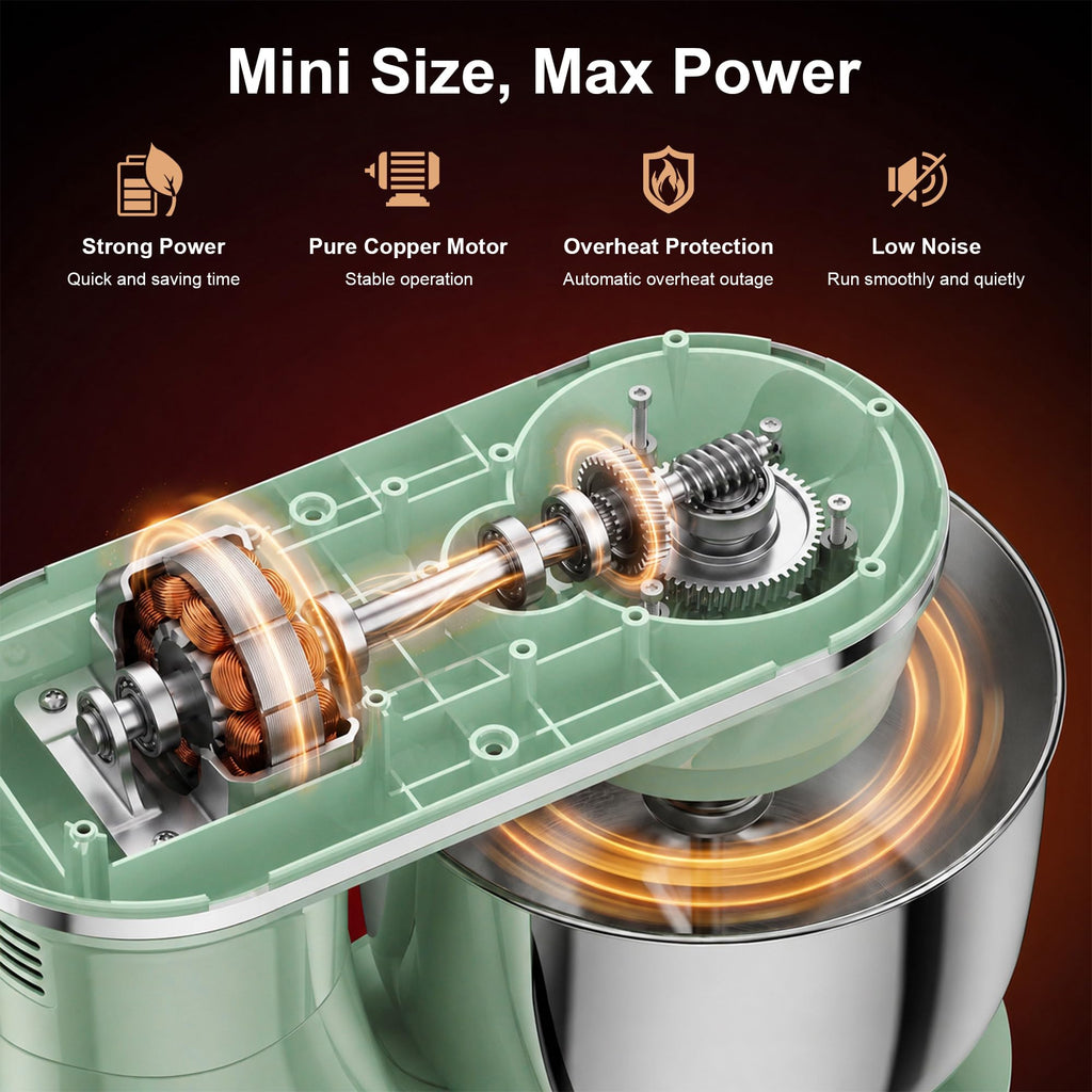 4QT Electric Stand Mixer, 10-Speed Tilt-Head Compact Kitchen Mixer