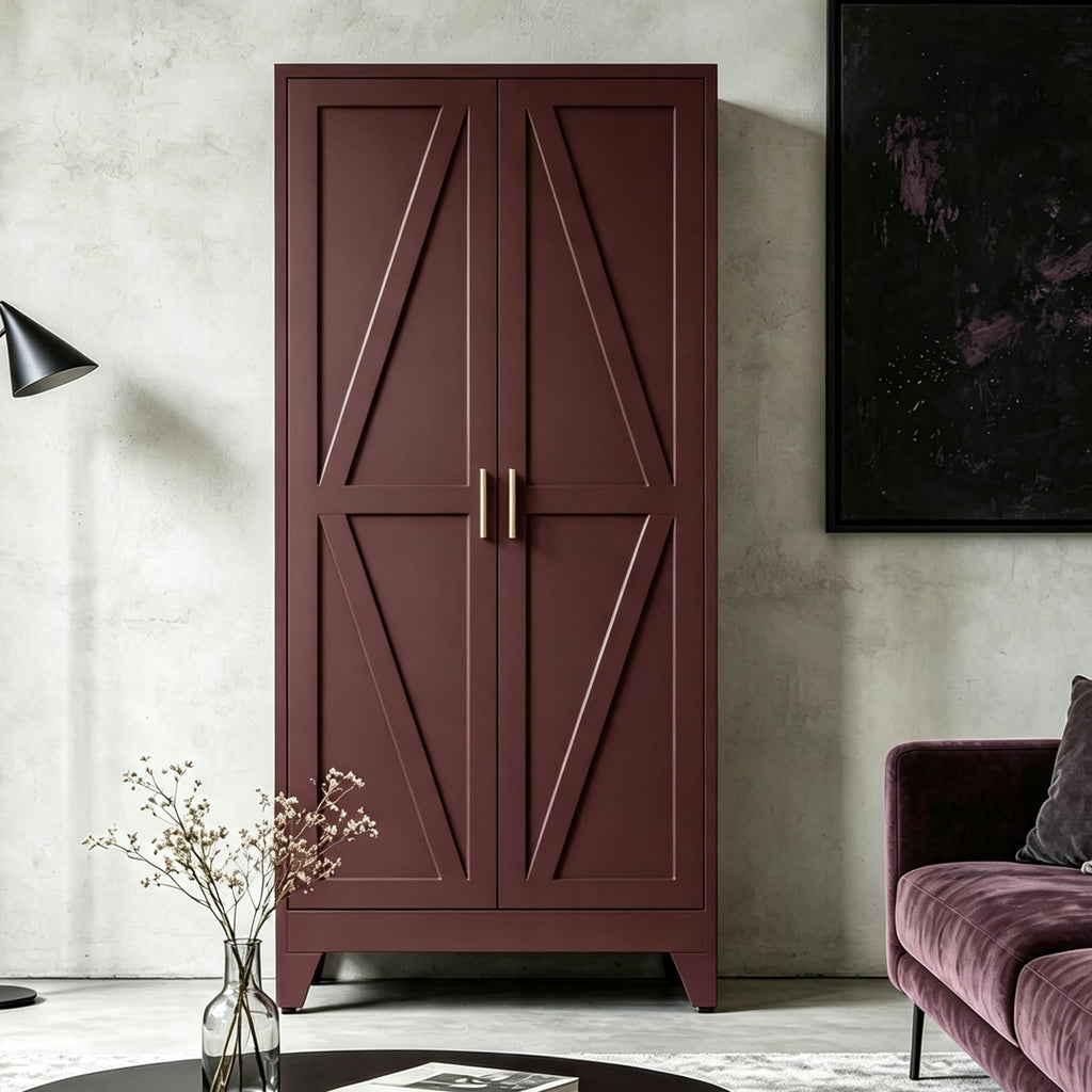 61"H Pantry Kitchen Cabinet with Doors, Black Storage Cabinets, Freestanding Pantry Cabinet, Farmhouse Food Storage