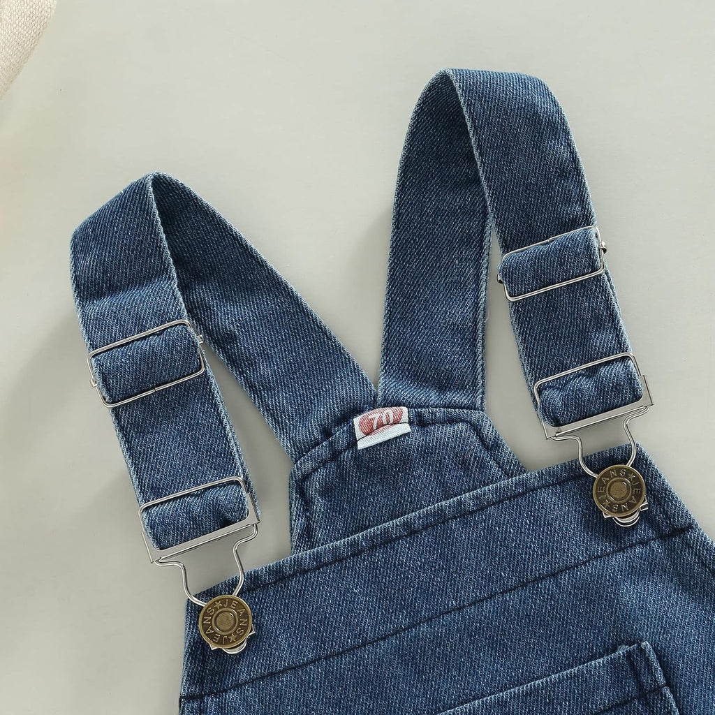 Infant Baby Boy Girl Denim Romper Sleeveless Jeans Overalls