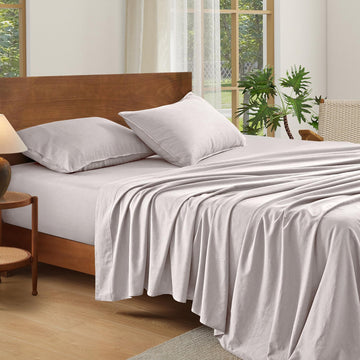 100% French Linen Sheets Queen Size Bed Sheets for Hot Sleepers